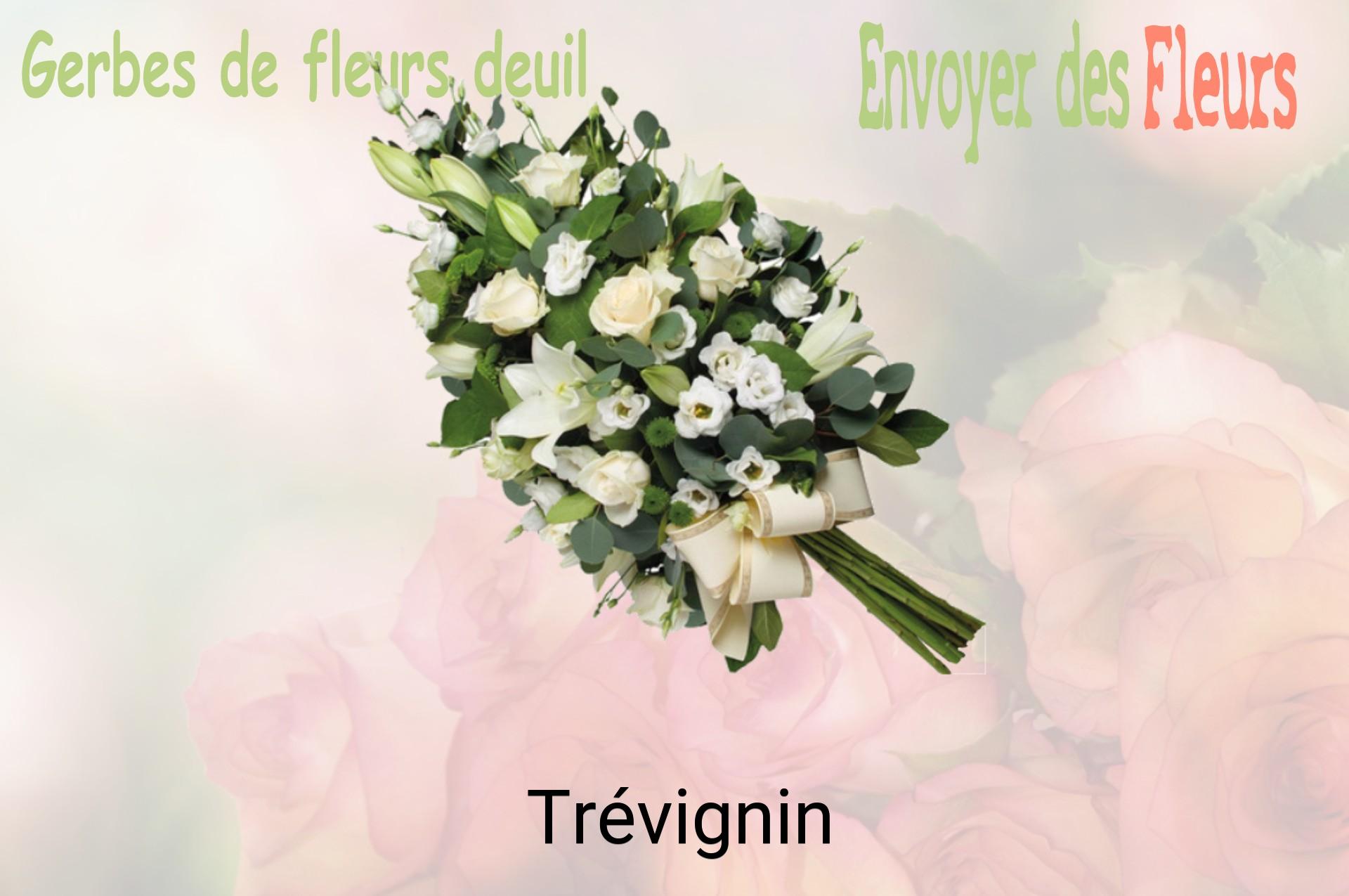 Gerbe de fleurs de deuil livrée à Trévignin